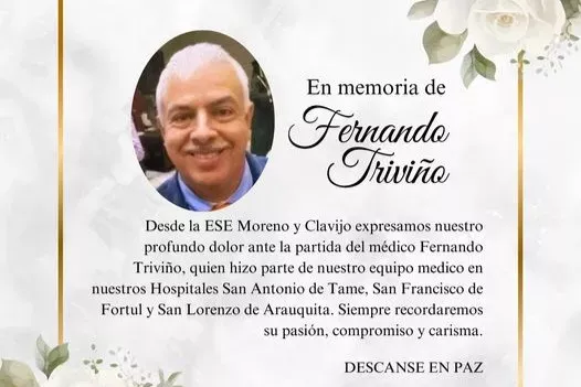 Fallece Fernando Triviño, médico y exalcalde de Fortul, Arauca