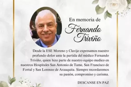 Fallece Fernando Triviño, médico y exalcalde de Fortul, Arauca